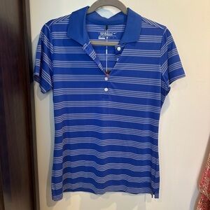 Nike Blue Fitted Polo Button Down Shirt - Golf